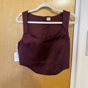 NWT Aritzia Cropped Corset Tank